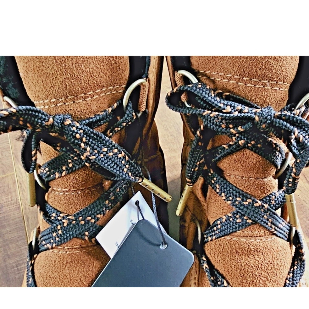 SOREL Whitney Short Lace PREMIUM LEATHER -32°C Winter Boots Sz US 8 CAMEL BROWN - Picture 8 of 12